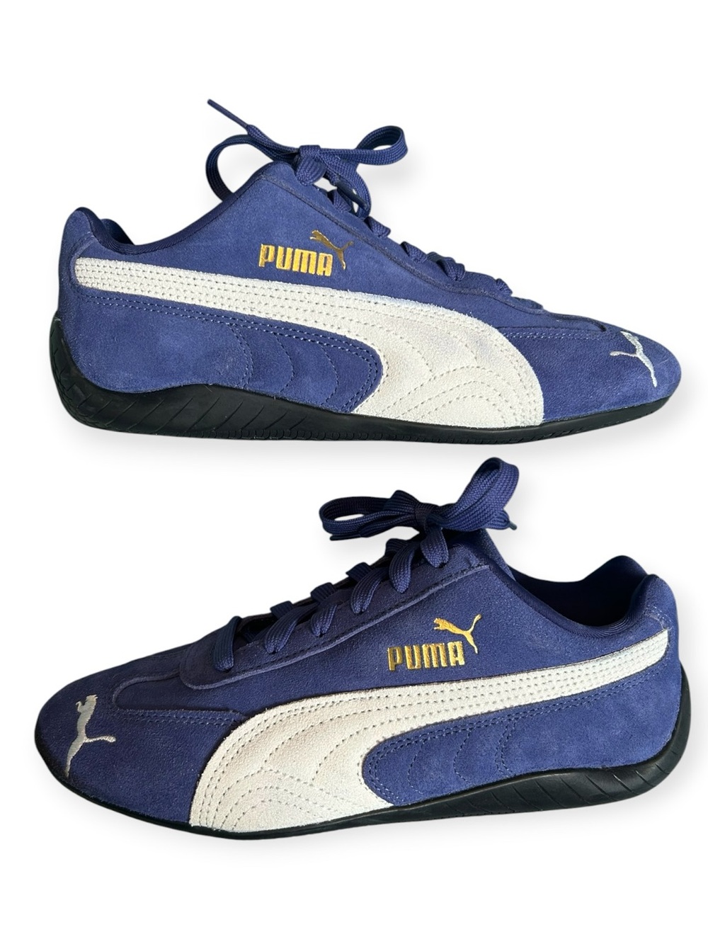 Puma Speedcat OG Sneaker - Size 7.5W/Big Kids Size 6, Blue Crystal/Puma White